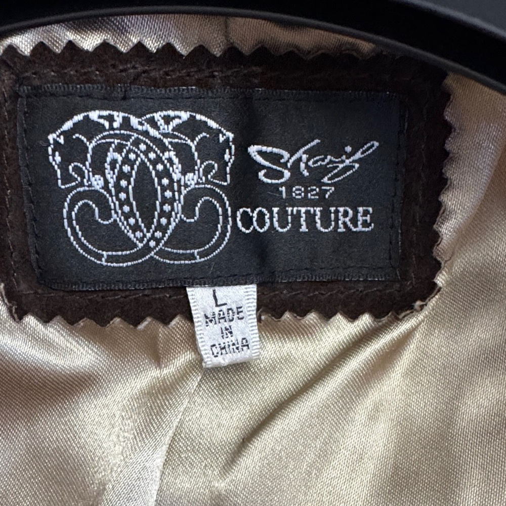 Sharif Sueded Leather Jacket Size Large EUC - Picture 12 of 12